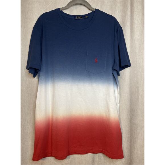 Polo Ralph Lauren Other - Polo Ralph Lauren Men’s Short Sleeve Red/White/Blue Pocket Tee Shirt- Sz Medium